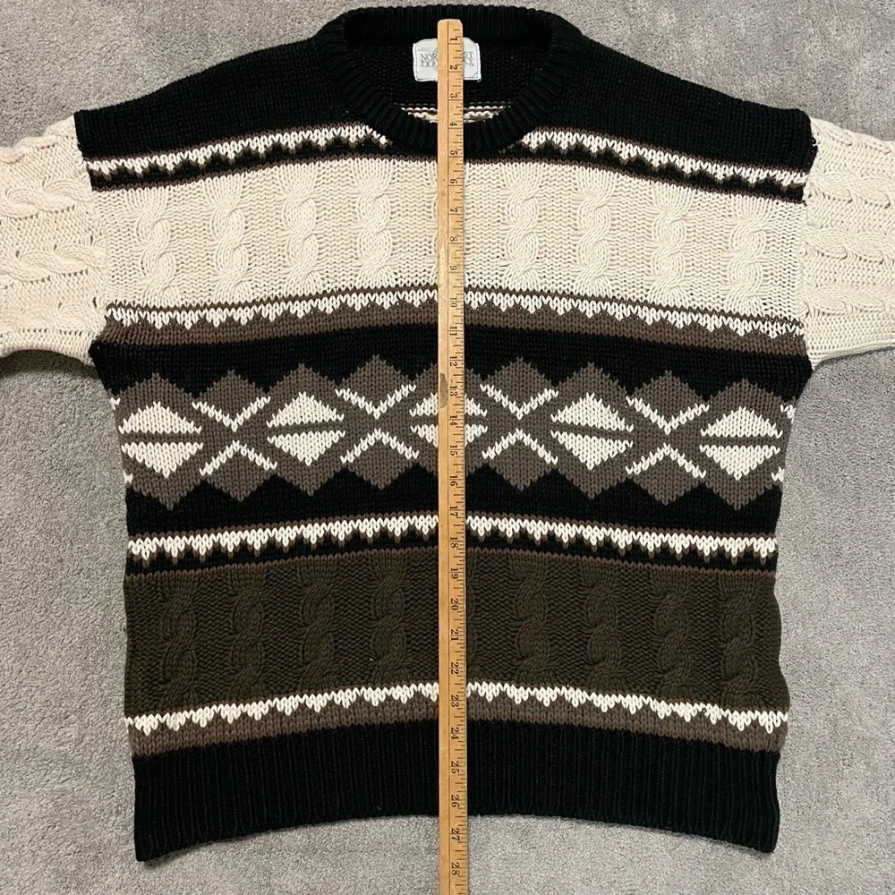 Vintage Northwest Territory Cable Knit Sweater Mens XL 100% Virgin Acrylic - Picture 12 of 15